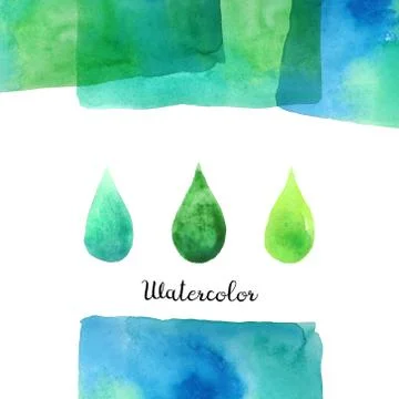 Background with watercolor elements Stock Illustration