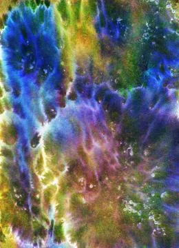 Background, watercolor texture. Distant space, dark blue colorful Stock Illustration