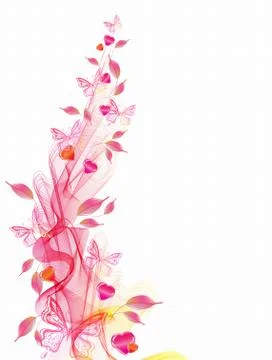 Background with wave and heart Stock Illustration