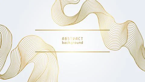Background with wave elements. Abstract card with linear curls. 스톡 일러스트