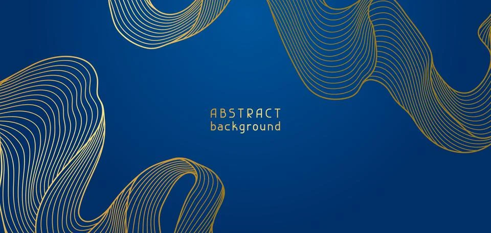 Background with wave elements. Abstract card with linear curls. Stock Illustration