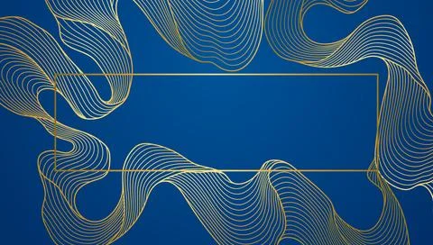 Background with wave elements. Abstract card with linear curls. 스톡 일러스트