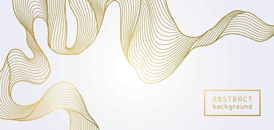 Background with wave elements. Abstract card with linear curls. 스톡 일러스트