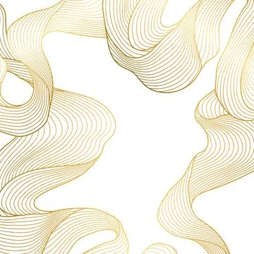 Background with wave elements. Abstract card with linear curls. 스톡 일러스트
