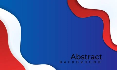 Background wave layered red, white, blue colors Stock Illustration