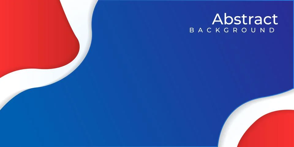Background wave layered red, white, blue colors Stock Illustration