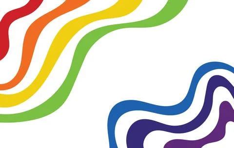 Background wave liquid rainbow unique abstract squiggle 库存插图