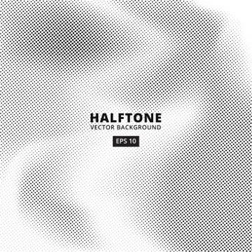 Background wave vector point dot halftones Stock Illustration