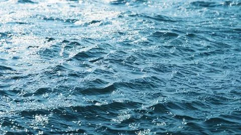Background of waves on the blue ocean Stock Photos