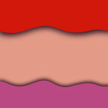 Background waves volumetric empty space, pink red Stock Illustration