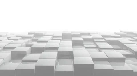 Background of waving cubes in the fog Vídeo Stock 58449381