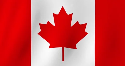 Background waving flag of Canada, 4K animation. Stock Footage 204016007