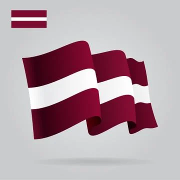 Background with waving Latvian Flag. Vector Stock-Illustration