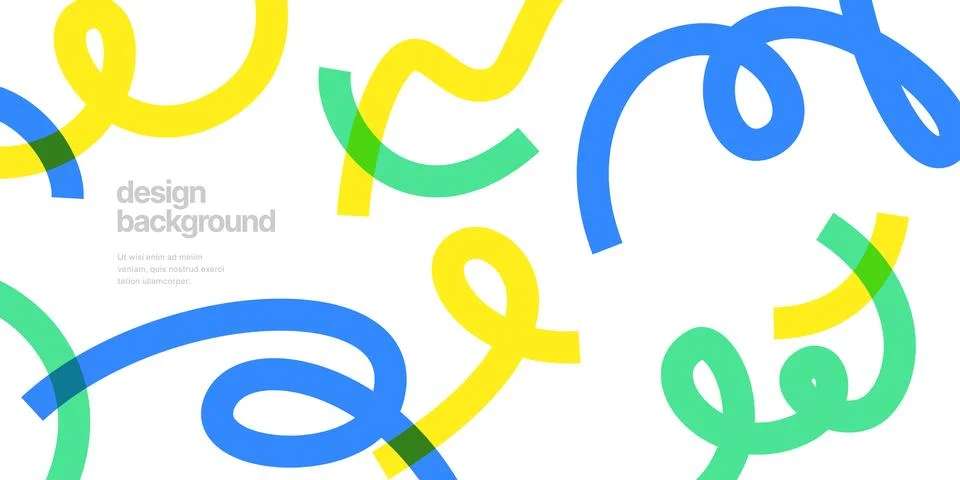 Background with wavy colored shapes. Stock Illustration