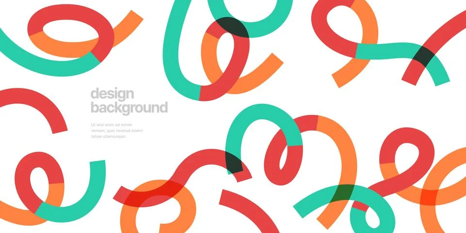 Background with wavy colored shapes. Stock Illustration