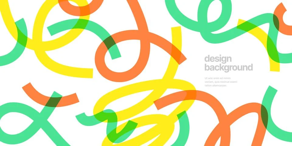 Background with wavy colored shapes. Stock Illustration
