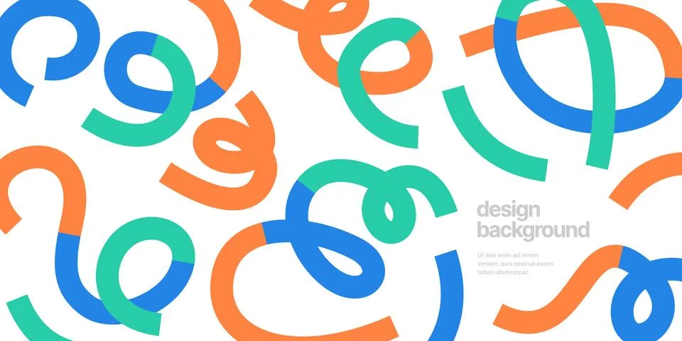 Background with wavy colored shapes. Stock Illustration