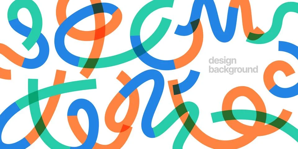 Background with wavy colored shapes. Stock Illustration