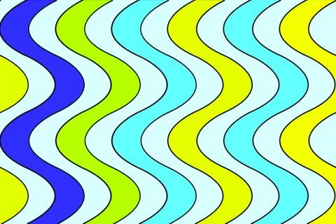 Background of wavy vertical lines of different colors Stock Illustration