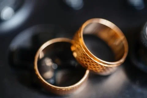Background with wedding rings Stock Photos