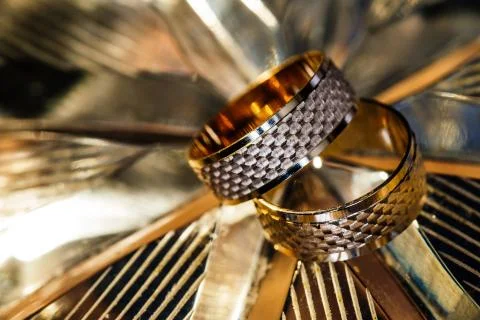 Background with wedding rings Stock Photos