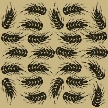 Background of wheat ears Stock Illustration