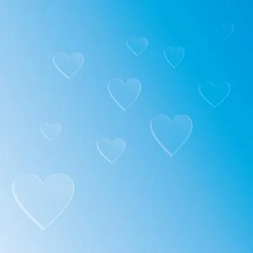 Background white and blue hearts on a blue Stock Illustration