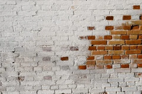 Background of white and brown bricks Foto stock