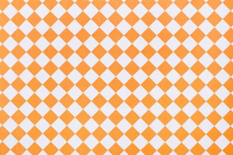 A background with white and orange diamonds Stock Illustration