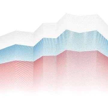 Background of white, blue, red broken lines. Stylized flag of Russia Stock Illustration