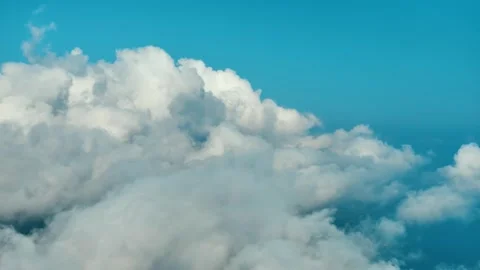 Background with white clouds in the blue sky. Sky scene on a sunny day. Stock Footage 274326818