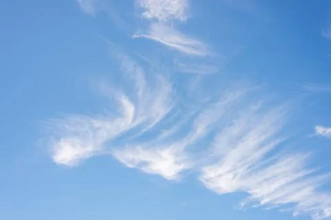 Background of white clouds on blue sky Stock Photos