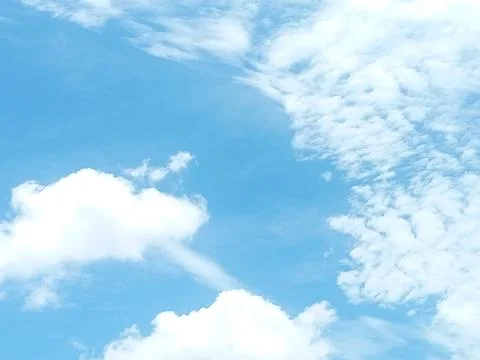 Background of white clouds in the blue sky_05 写真素材