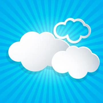 Background with white clouds Stock Illustration