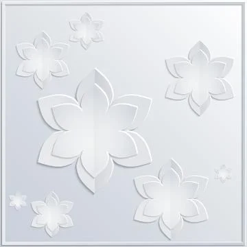 Background white flowers Stock Illustration