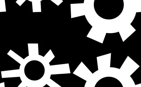 Background of White Gear Shapes Stock Illustration