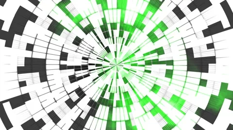 Background White Green Digital Circles Seamless Loop Animation 스톡 동영상 64100245