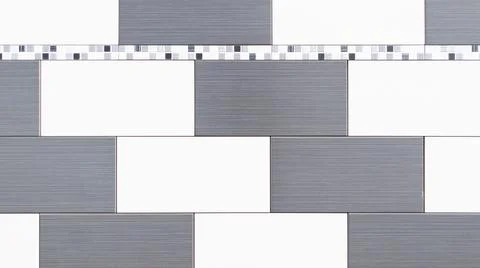 Background white grey ceramic bathroom wall tile seamless pattern modern styl Foto stock