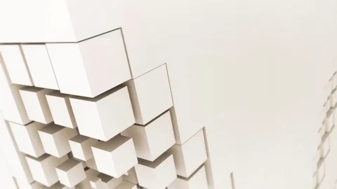 Background with white moving cubes enlarging and decreasing Stock Footage 80408302