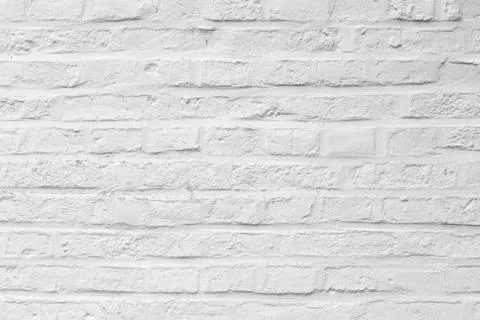 Background of white painted brick wall Stock Photos