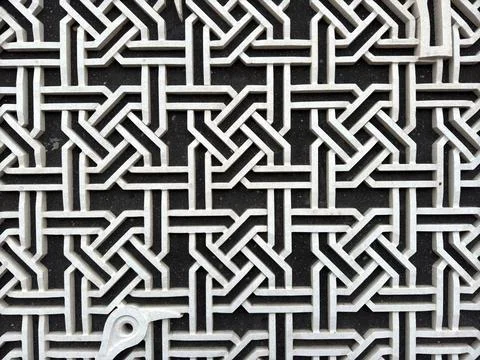 Background of white pattern with clear and straight lines of concrete Stock Photos