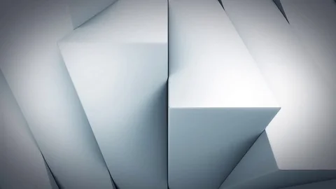 Background with white rotating vertical rectangular blocks Stock Footage 80408284