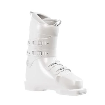 A background white with a Ski Boot isolated Stock Illustration