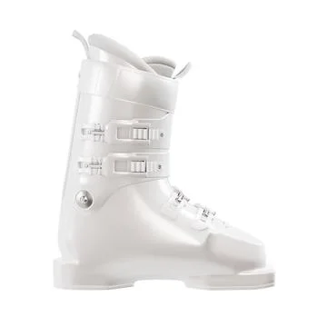 A background white with a Ski Boot isolated Stock Illustration