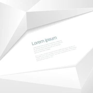 Background white vector abstract. origami paper style creative trendy design Stock Illustration