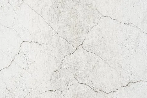 Background of white wall with cracks, texture, wall, concrete, can be used as a Stock Photos