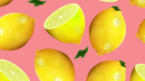 Background of whole and half lemon Stock Footage 151656623