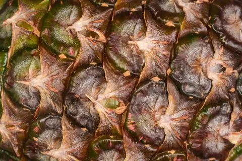Background of whole pineapple fruit close-up Foto stock
