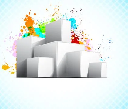 Background wiht cubes Stock Illustration