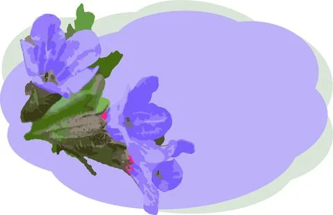 Background with wild flower elements. Vector for social media stories and p.. Stock Illustration